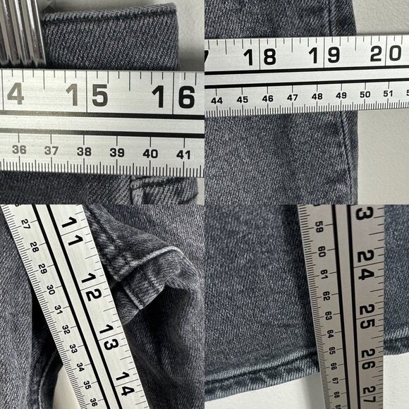 Aritzia Denim Forum Arlo High Rise Straight Button Fly Jeans Wash Black Size 31 - Picture 16 of 16